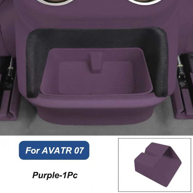 

For AVATR 07 2024 2025 Rear Storage Box Garbage Bin Storage Box Silicone Pad Accessories