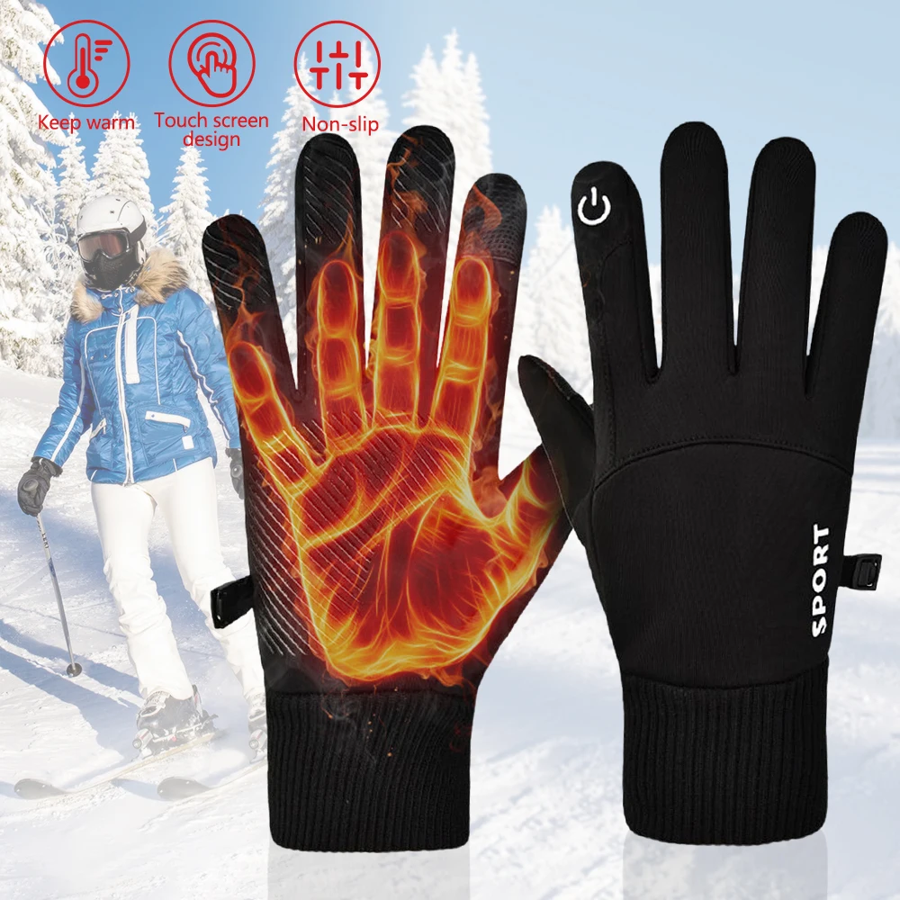 

Winter Men's Motorcycle Gloves Warm Touchscreen Sport Skiing Riding Army Cycling Snowboard Nonslip Zipper Women men Gloves