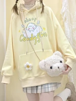 deeptown japanese style anime hoodie women kawaii harajuku oversize long sleeve cartoon print sweatshirt cute loose fashion tops