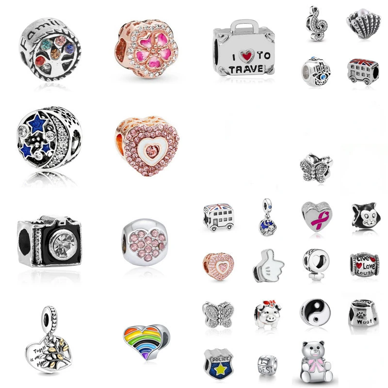 Камера сердце животные цветок лист бусины подходят оригинальные Подвески