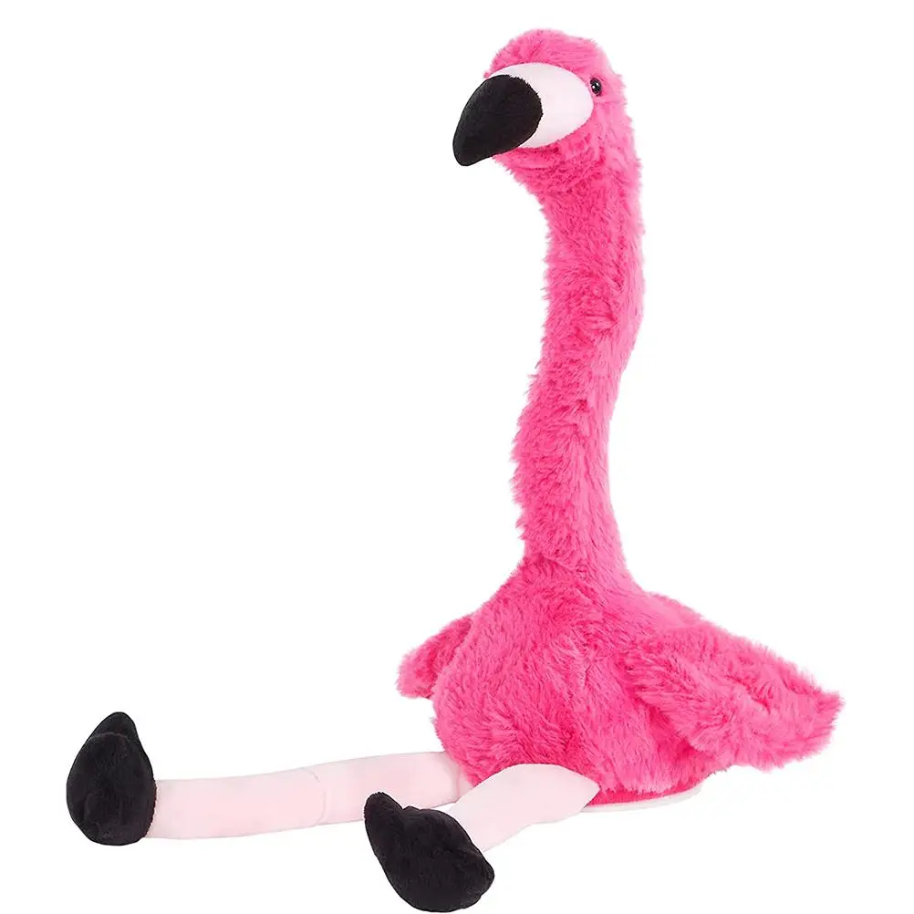 

Игрушка плюшевая в виде фламинго, электрическая Набивная игрушка для разговоров и танцев, игрушка-Зверюшка для детей