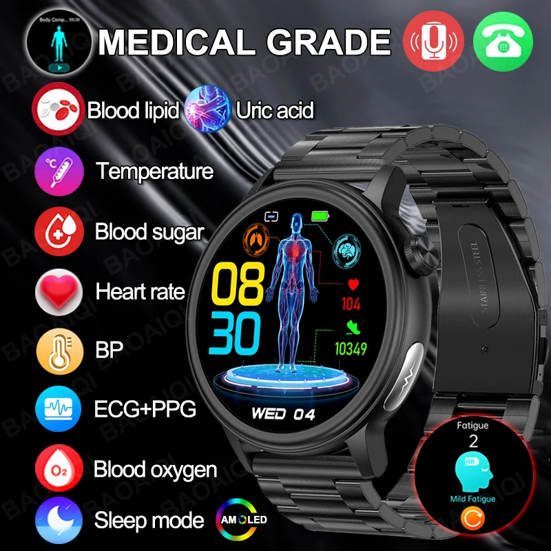 Новые умные часы для измерения уровня сахара в крови мужские здоровья с липидом