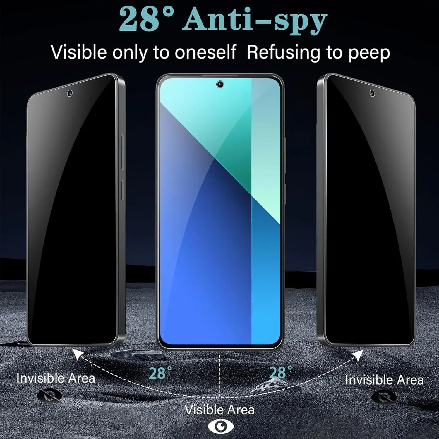 Защитная пленка из закаленного стекла для Xiaomi Redmi 12 твердость 9H без пузырьков