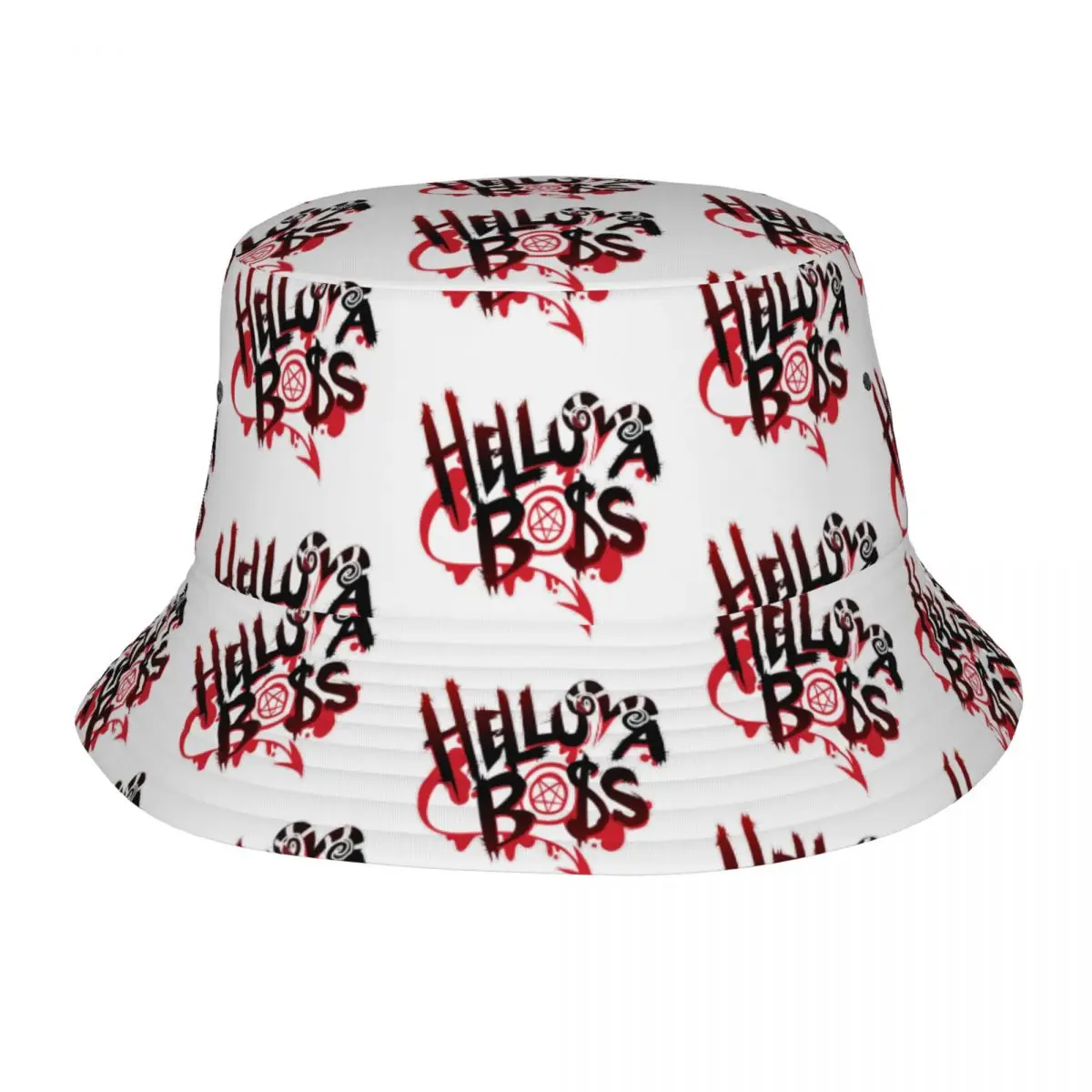 

Woman Bob Hat Helluva Boss Beach Hatwear Packable Hiking Fisherman Cap Anime Panama Hat Birthday Gift Idea