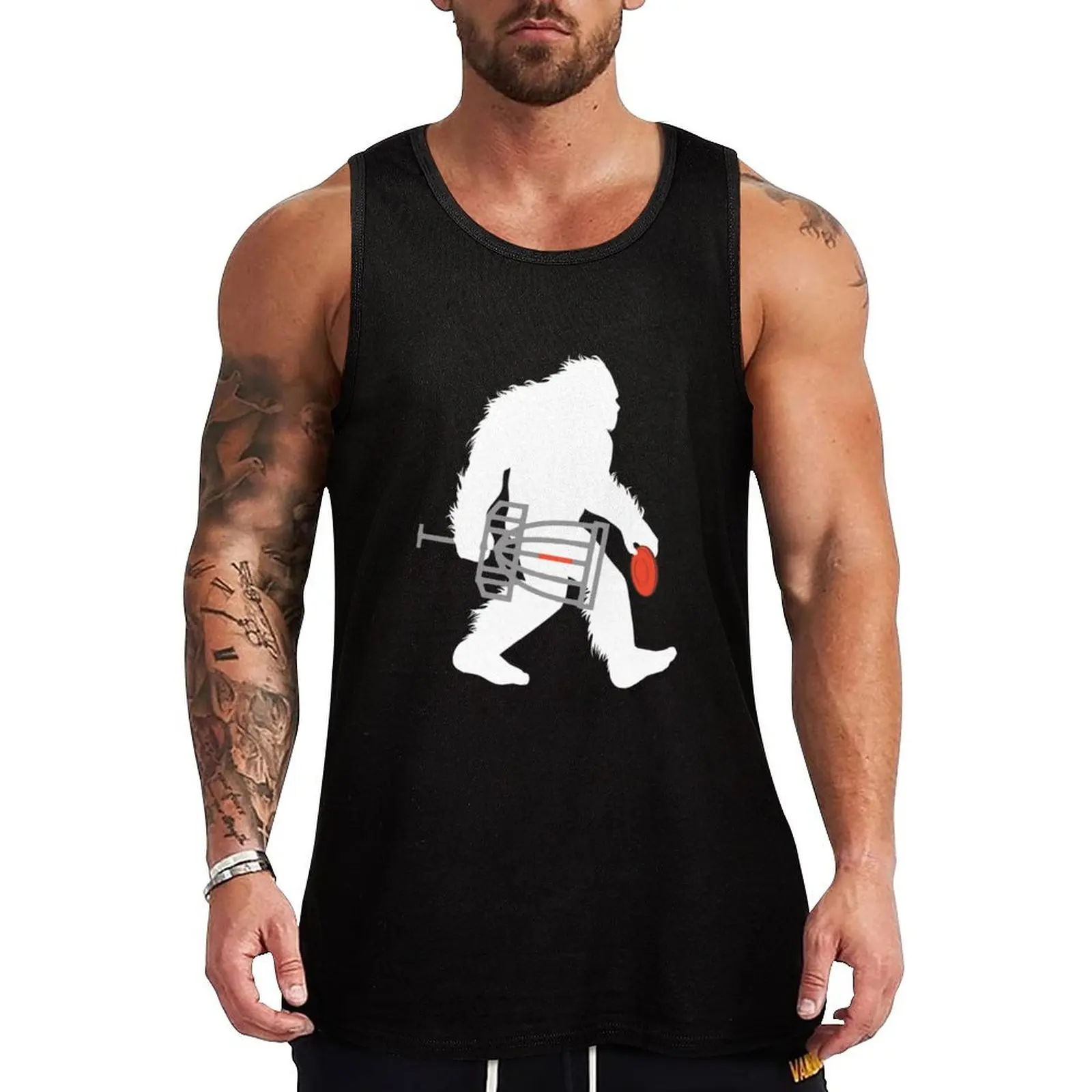 Bigfoot Disc Golf Cryptid Sasquatch Golffer Tank Top Мужская футболка без рукавов летние мужские топы