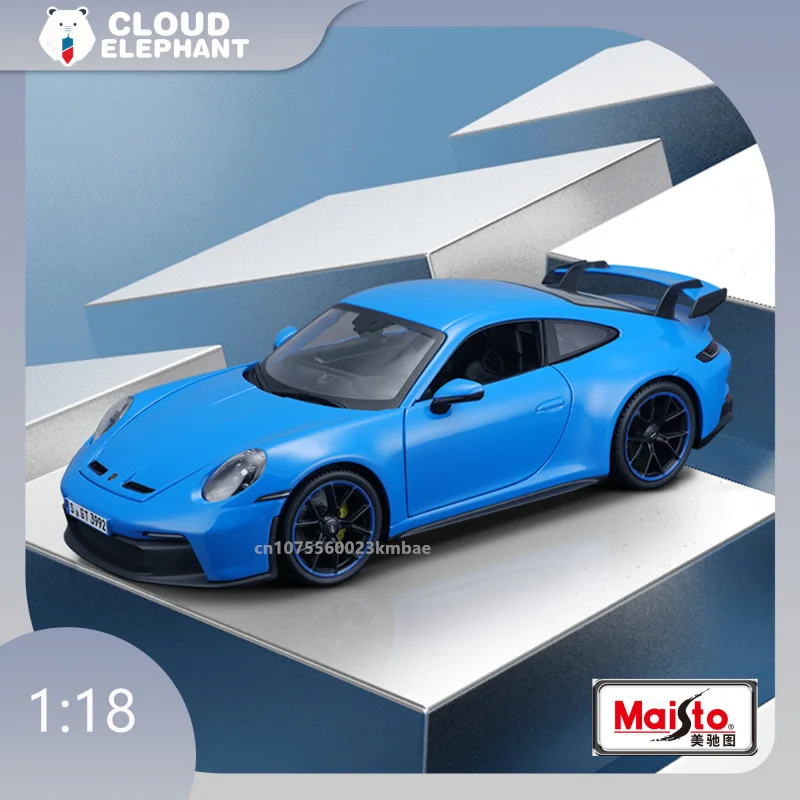 Maisto Porsche 911 Gt3 Литая Под Давлением Модель Автомобиля Масштаб 1:18 Гоночный