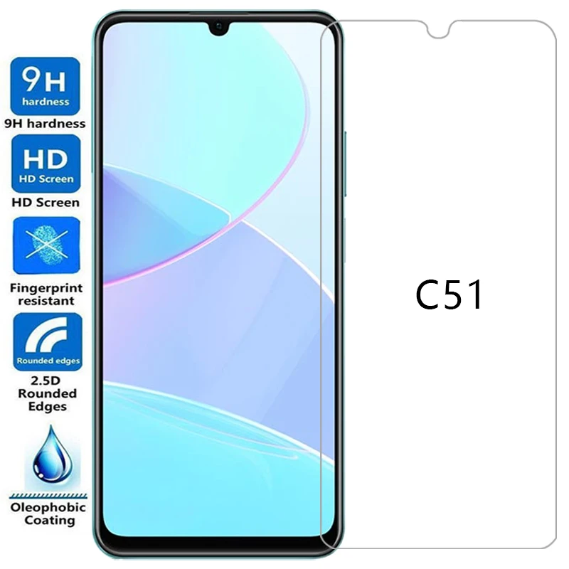 Закаленное стекло для Realme C51 чехол телефона realmec51 c 51 51c задняя крышка 360 Realmi reali reame