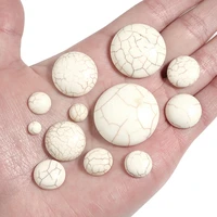 10pcslot 6 30mm white turquoise cabochons round flatback synthetic cabochons beads domes cabochon cameo for jewelry making