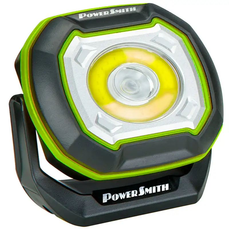 

Lumen Rechargeable Hand-Held Flashlight, LED Spot and Flood Light, 180° Kickstand with Magnetic Base, Hanging Hook and 1/4" Thr