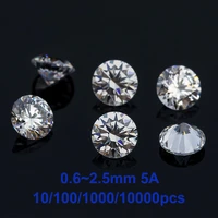 small size 0 62 4mm 100pcs100000pcs zircon gems beads round white cubic zirconia stones brilliant cut loose cz stones