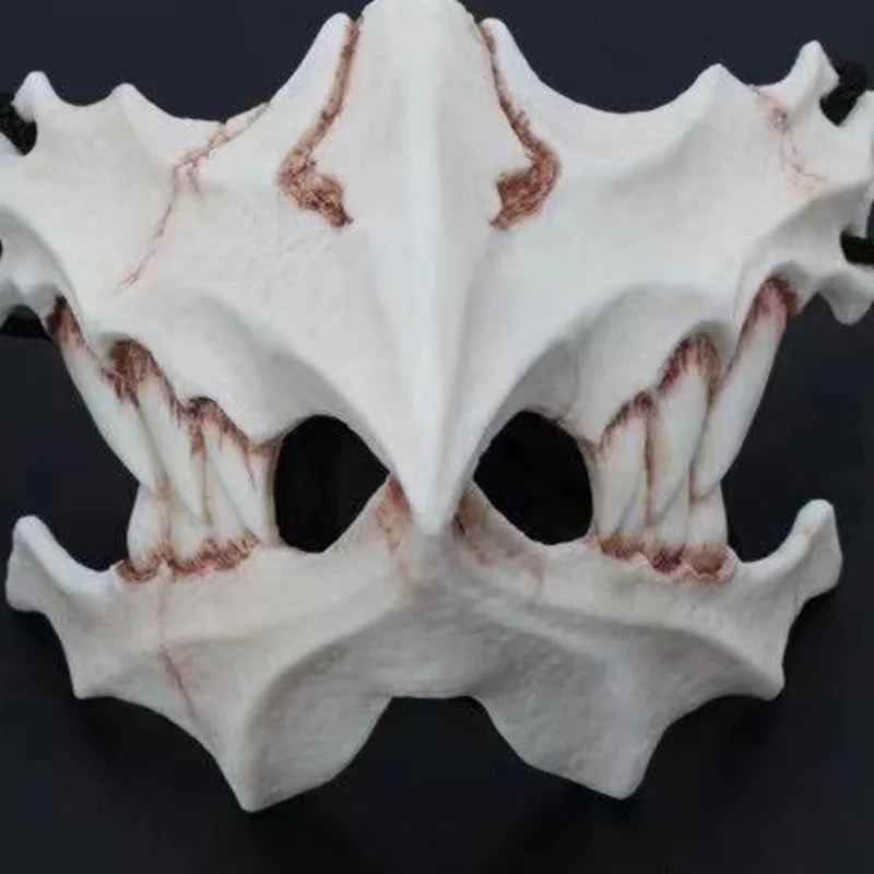 Маска вечерние с длинными зубьями демон Самурай белый фотоволк дракон тигр маска