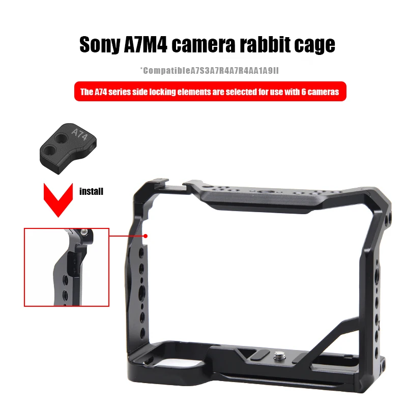 

Для камеры Sony a7m4 клетка для кролика A7R5 micro Одиночная камера для прямого эфира вертикальный штатив для камеры A7M3 SLR Аксессуары