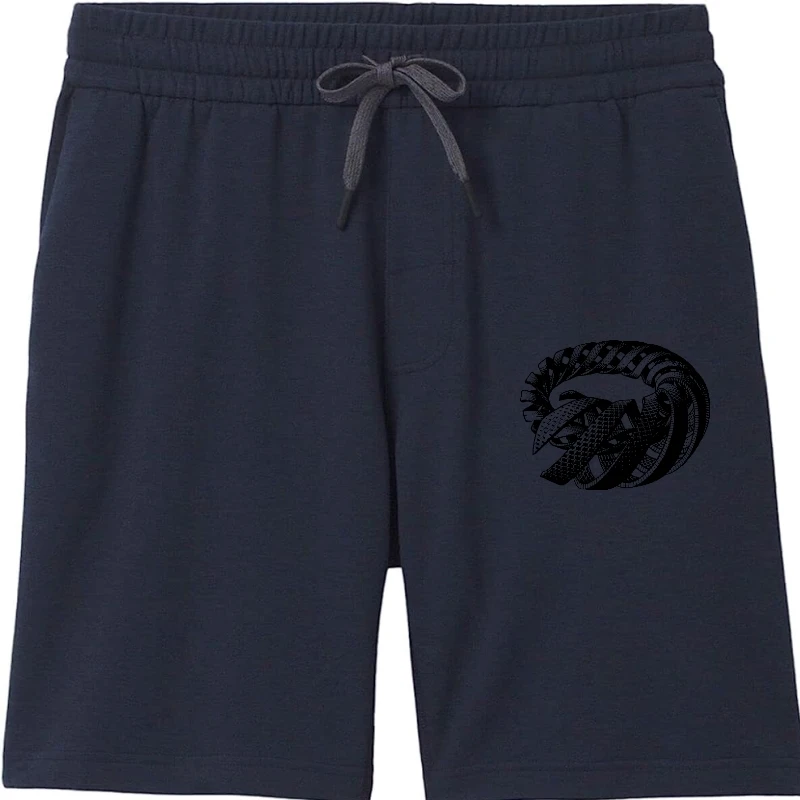 

Spiral Men's shorts Escher Unisex Hand Printed Black on Zinc Silkscreen Cotton Gift for Him Mens Fashion Screen print Shorts man