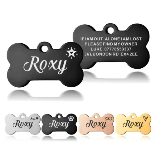 Персонализированная бирка для собак с гравировкой имени диск домашних животных