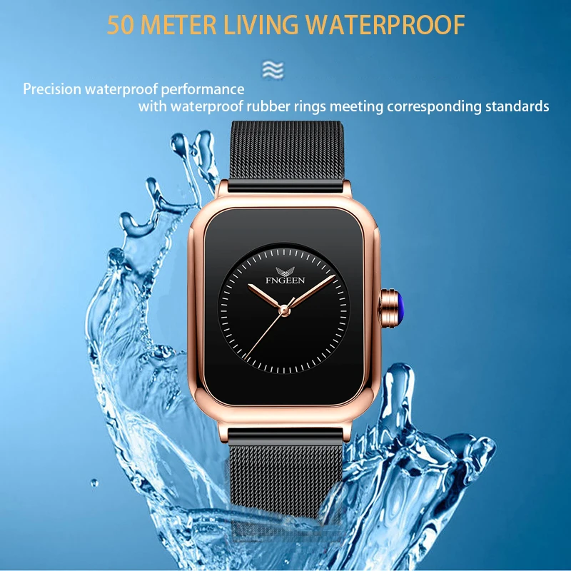 2023 New Hot Selling Simple and Creative Waterproof Square Dial Women's Quartz Watch Girlfriend Leisure Luxury Gift