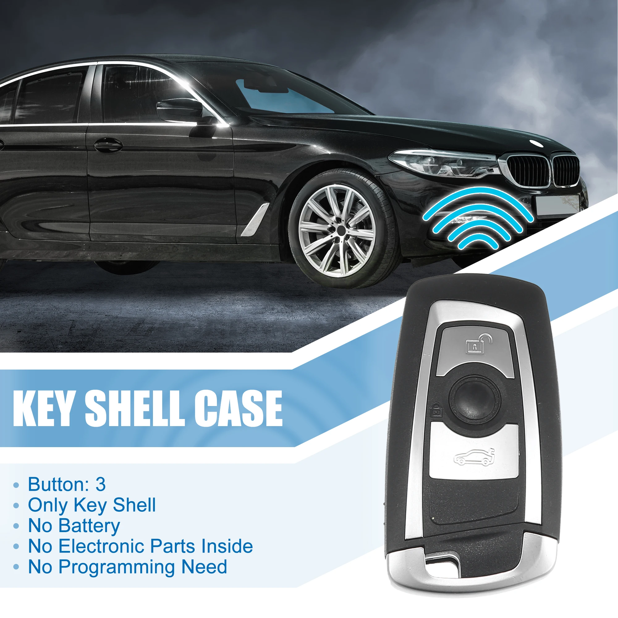 Uxcell автомобильный пульт дистанционного управления оболочка 3 кнопки крышка