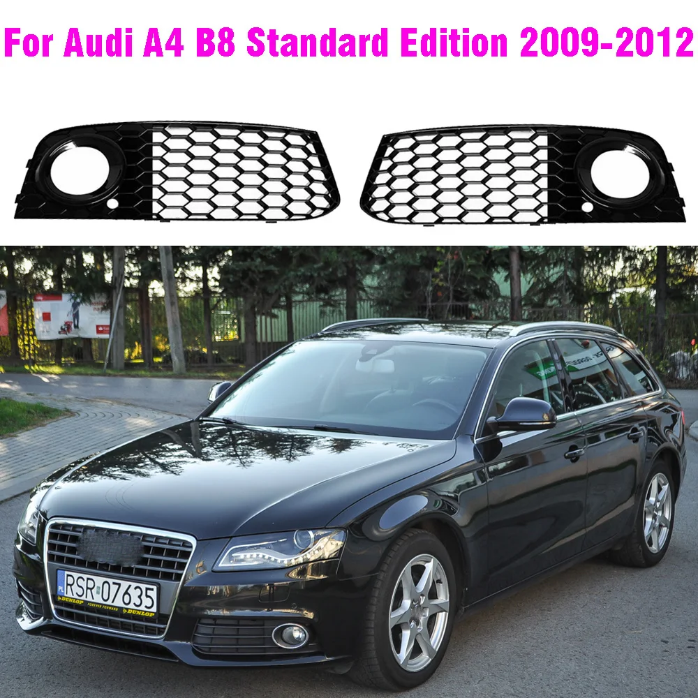 

For Audi A4 B8 2009 2010 2011 2012 Honeycomb Mesh Fog Light Open Vent Grill Intake Cover Grille Car Parts