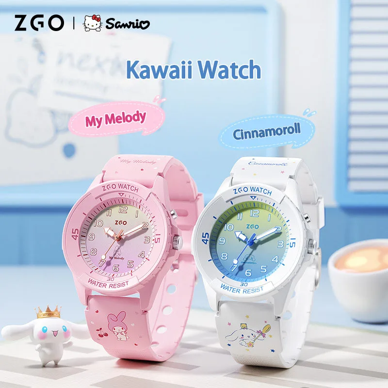

Sanrio Аниме Фигурка Cinnamoroll My Melody Kawaii часы водонепроницаемые светящиеся Мультяшные цифровые светящиеся наручные часы подарок для детей на день рождения
