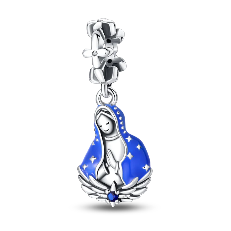 

Genuine 925 Sterling Silver Virgin pendant Charms Fit Original Pandora Bracelet&Bangle For Women Birthday Fashion Jewelry Gift