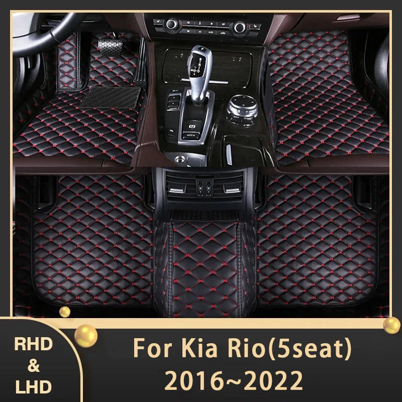 

Car Floor Mats For Kia Rio Tonic YB SC 2016~2022 Auto Custom Auto Foot Pads Leather Carpet Interior Accessories 2019 2020 2021
