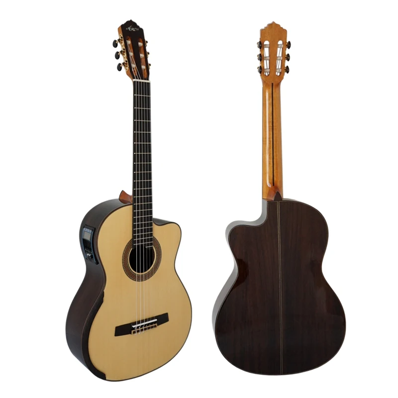 

2020 most popular Chinese Aiersi Brand factory directly supply Round Back Lattice Sound bracing Classic Guitars for sale