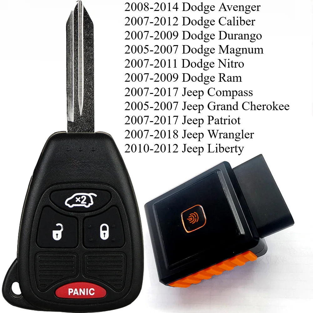 OHT692427AA OBD-ключ программатор с 4 кнопками 315 МГц безключевой Jeep Compass фонарь Dodge Ram Avenger