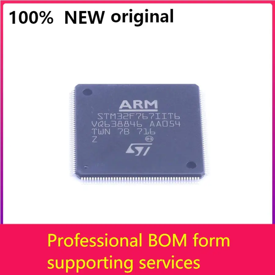 

MCU 32-Bit STM32F ARM-Based Cortex-M7 RISC 2MB Flash 176-Pin LQFP Tray - Trays STM32F767IIT6 100% original