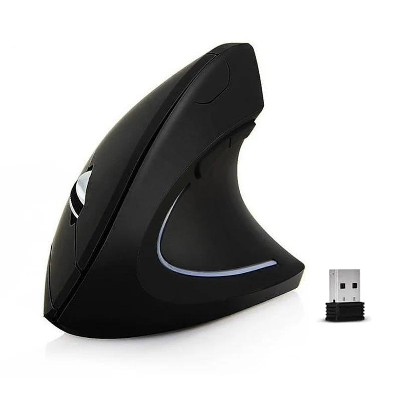 

2023 New Style Right Hand Fifth Generation Vertical Wireless Wired Optical Mouse Charging Upright Mouse In Stock Free Shipping