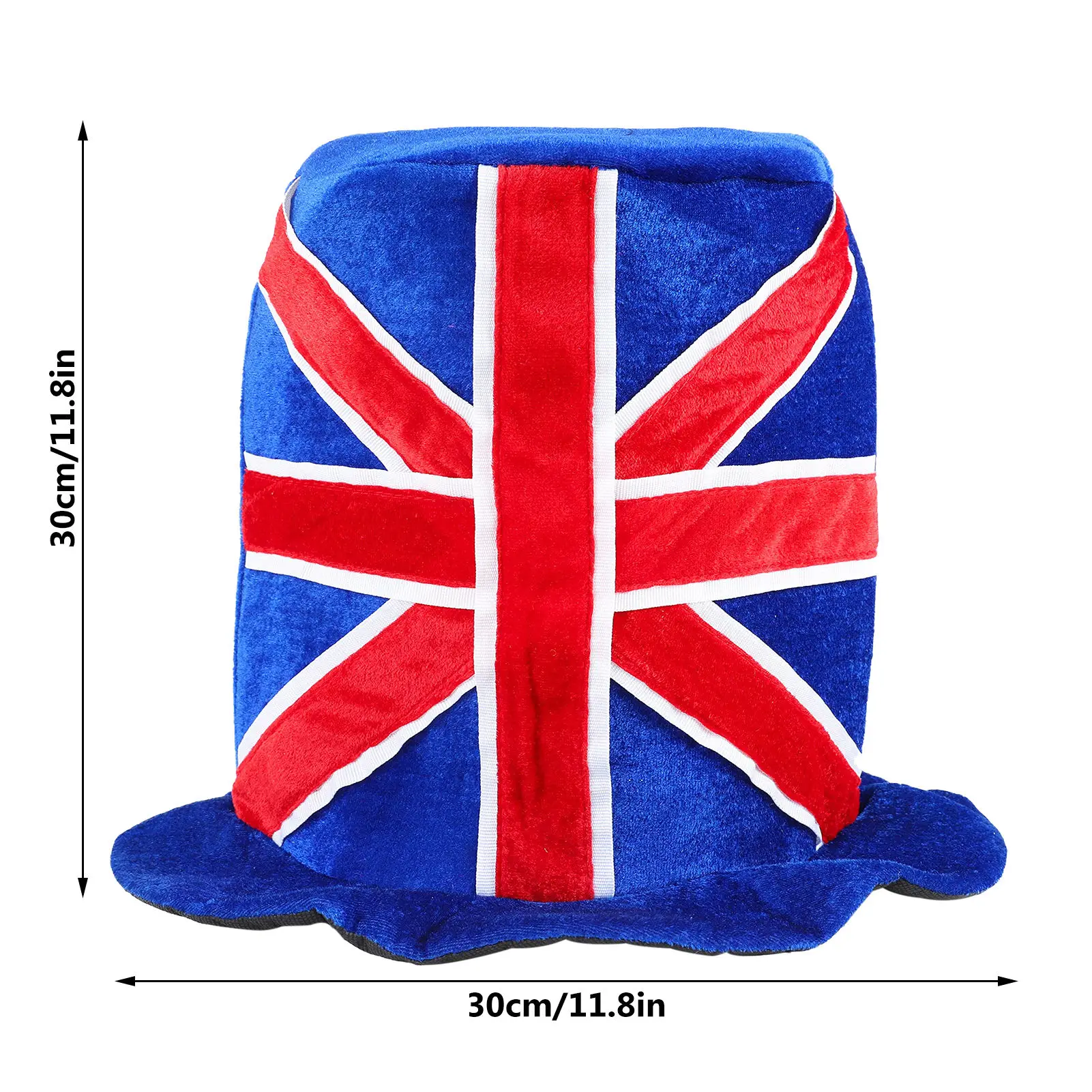 Бархатная шляпа с флагом Великобритании 30 см |