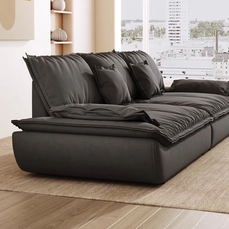 Расслабляющие диваны для гостиной современные черные скандинавские напольные