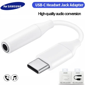 Оригинальный аудиокабель для наушников Samsung с разъемом USB Type-C и штекером 3,5 мм, адаптер AUX для S22, S21 Ultra 5G S20FE, Note 20, 10 Plus, Tab S8, S7