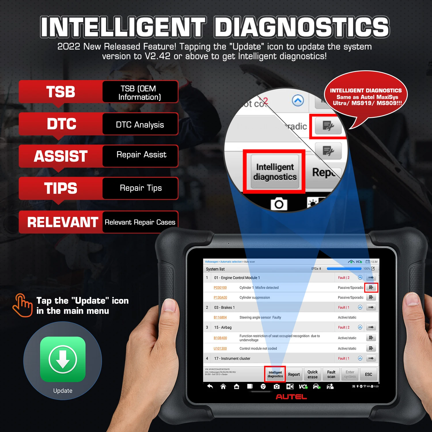 Инструмент диагностический Autel MaxiSYS Elite2 многоязычный двунаправленный сканер J2534