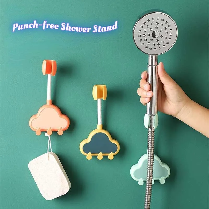 

1pc Suction Cup Shower Head Holder 360° Adjustable Punch-Free Wall Mount Bracket SPA Bathroom Accessories Universal Easy Install