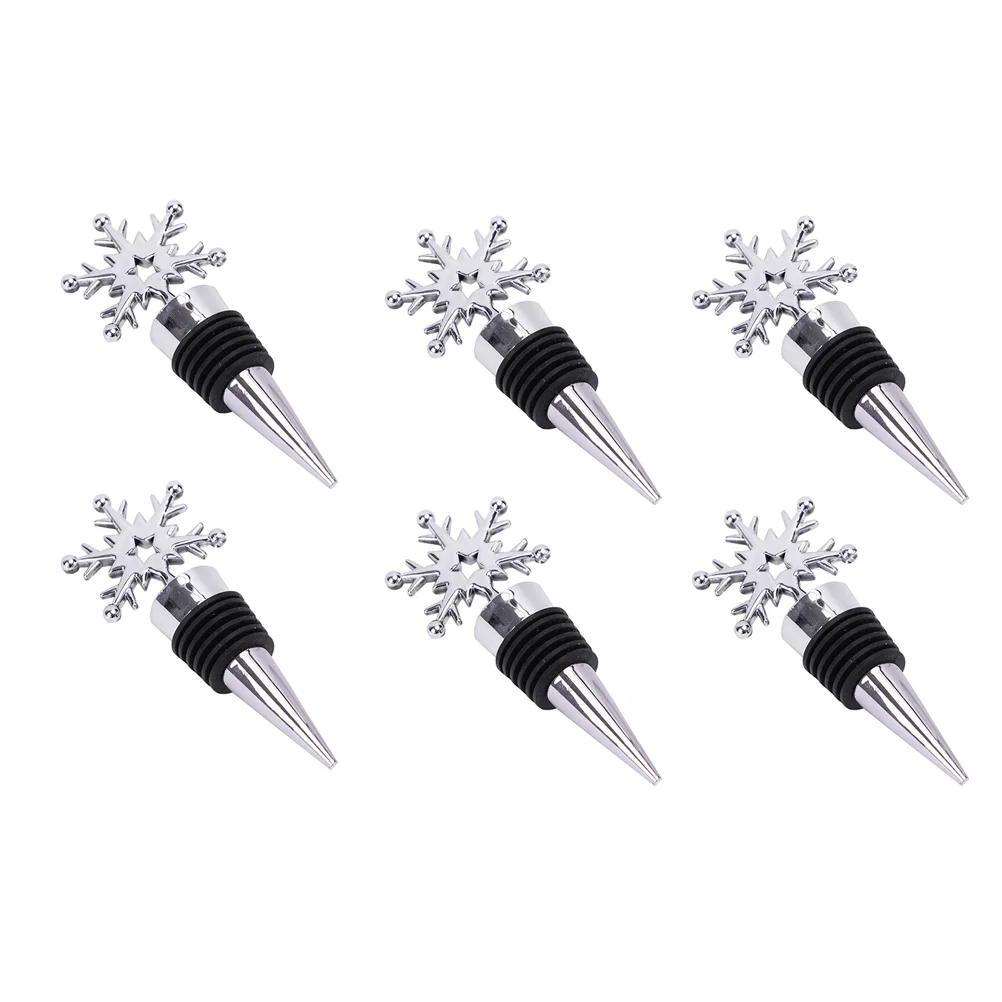

Bottle Stopper Snowflake Plug Christmas Alloy Saver Beverage Cork Cone Holiday Stoppers Cap Plugs Stainless Steel Champagne