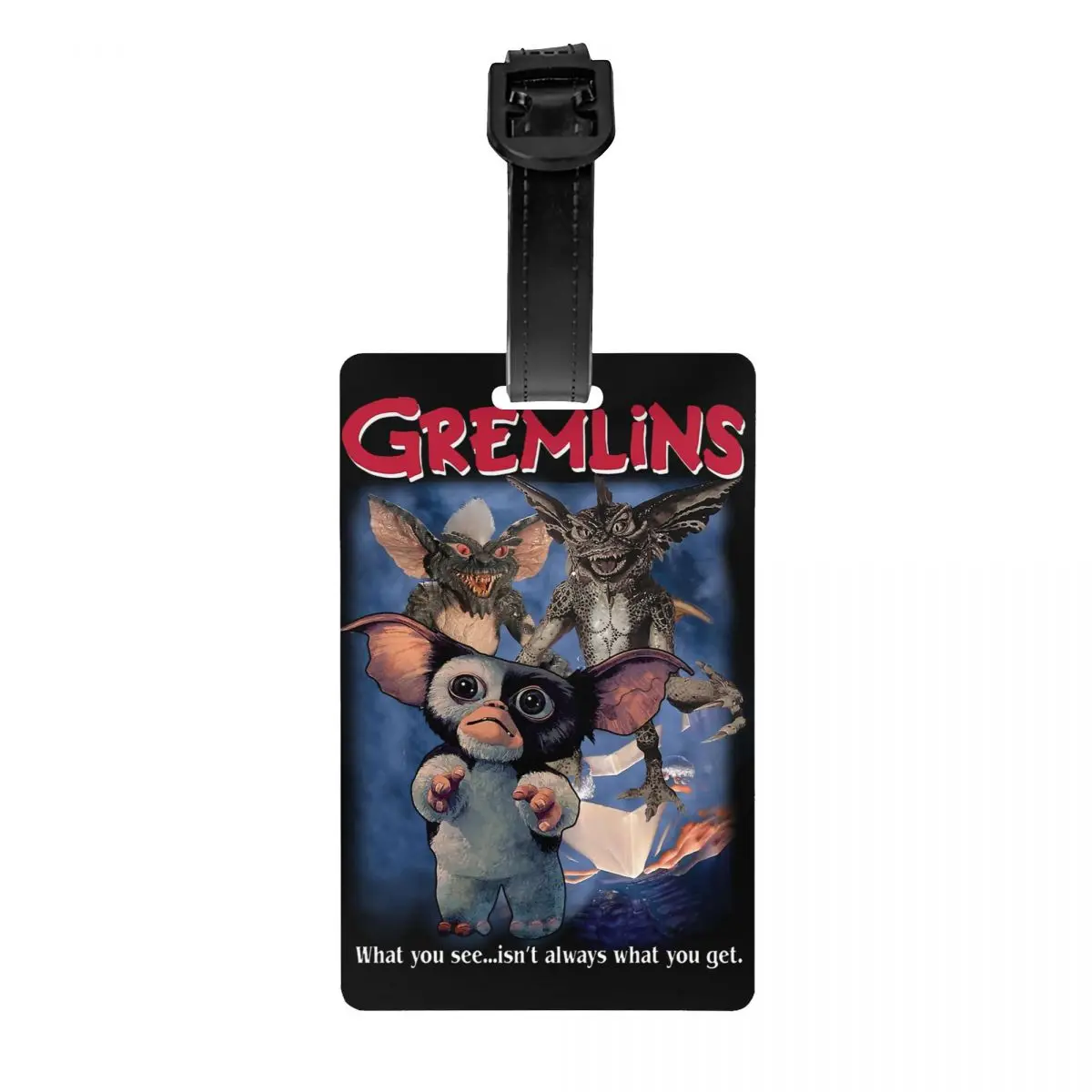 Custom Gremlinss Mogwai Luggage Tags for Suitcases Funny 80s Movie Gizmo Monster Baggage Privacy Cover ID Label