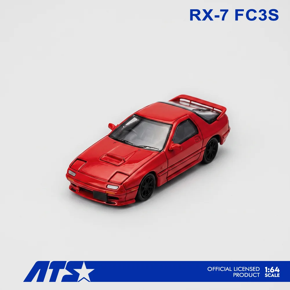 Фото Модель автомобиля ATS 1:64 RX-7 FC3S, литая под давлением, красно-черная, из сплава, имитация, коллекционная игрушка, подарок №2