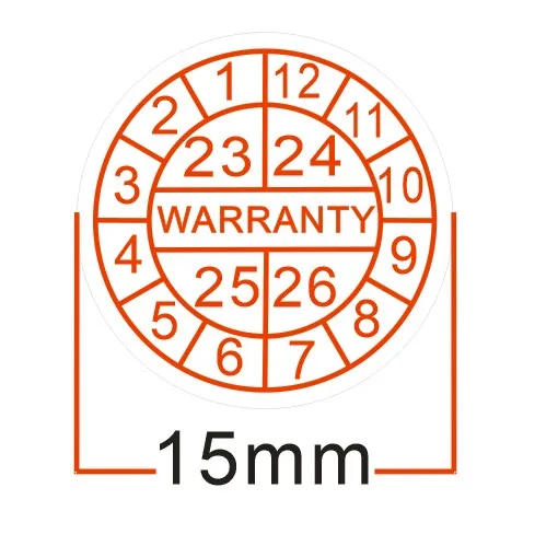 

500pcs/lot Warranty sealing label sticker void if seal broken,Red font Year and month Stickers Diameter 15mm free shipping