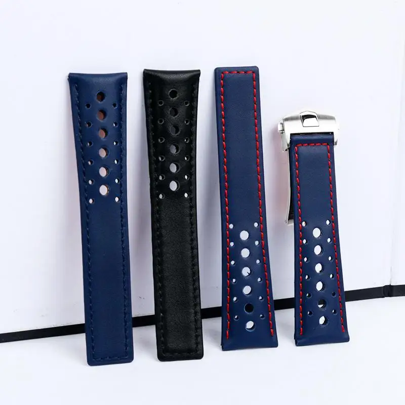 Для TAG Heuer Calera ремешок для часов из воловьей кожи синий коричневый черный красный