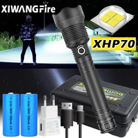 2000 lumens flashlight xhp70 most powerful led flashlight usb rechargeable torch xhp50 2 use 18650 or 26650 battery camping