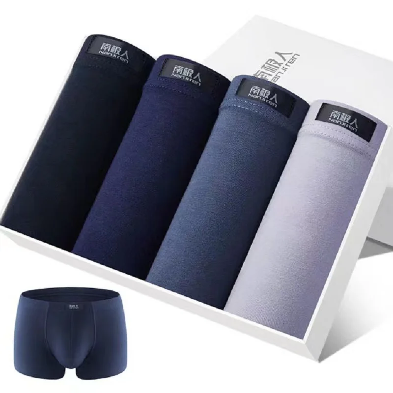 4pcs/Lot Men's Underwear Comfortable Cotton Boxer Shorts Plus Size 7xl 125kg Men's Panties Men Breathable Underpants