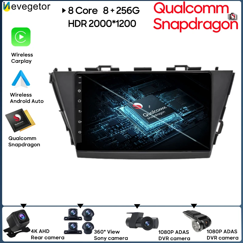 

For Toyota PRIUS Prius 33 2009-2014 Touch Screen Qualcomm Snapdragon Intelligent System Android 13 Car Radio Player Bluetooth