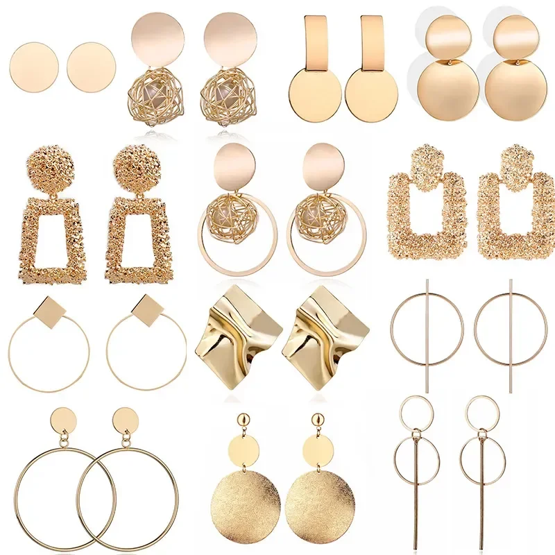 

Statement Earrings 2019 Big Geometric Round Earrings For Women Hanging Dangle Earrings Drop Earing Modern Female Jewelry