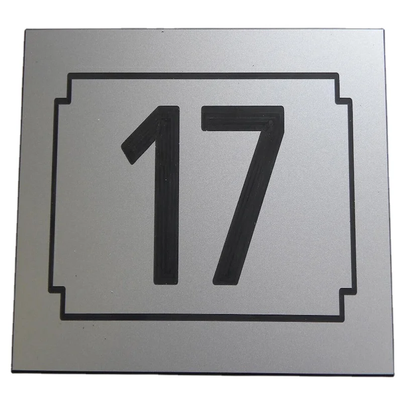 

Customized Personalised House Number Street Name Addres Composite Aluminum Board Sign Plaque Door Floating Backing Panel Signs