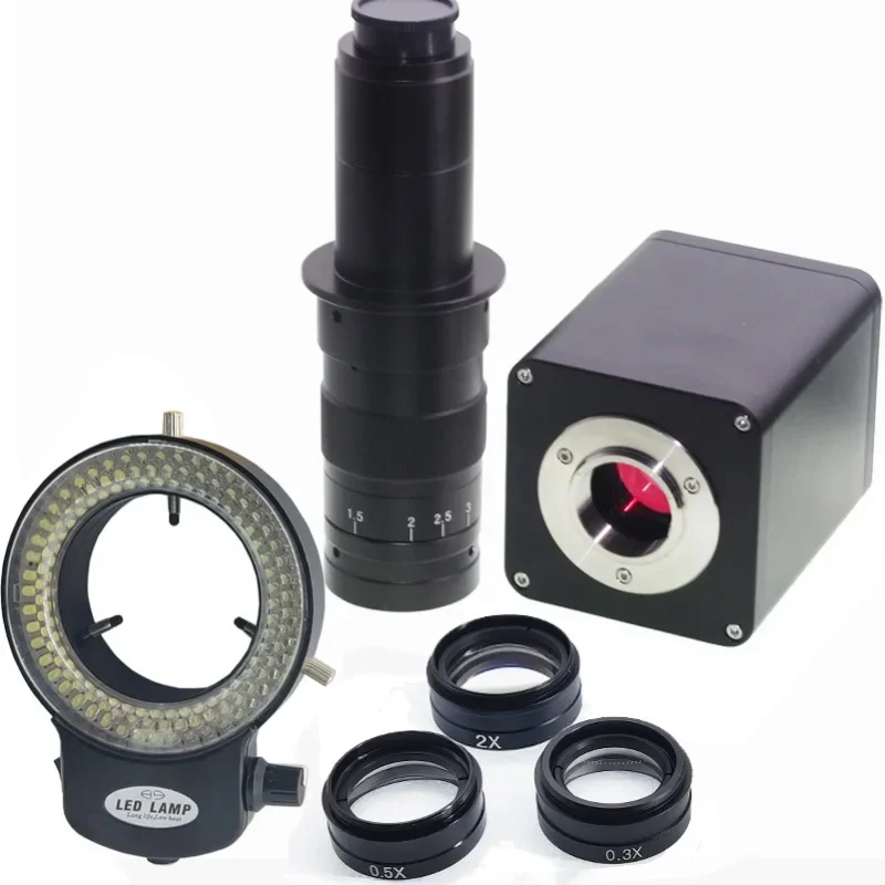 Для 1080P 60FPS SONY IMX385 HDMI WDR Industry C-Mount камера микроскоп 0.3X 0.5X 2X линза Барлоу 144