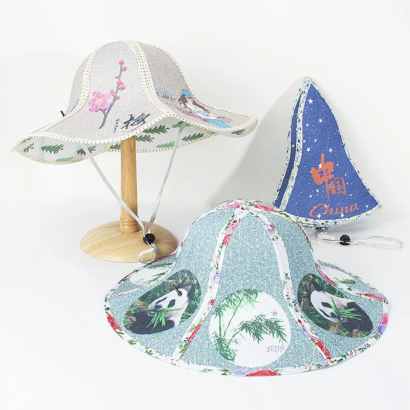 

New Unisex Wide Brim Straw Hat Women's men's Sun hat Can fold fishing hat