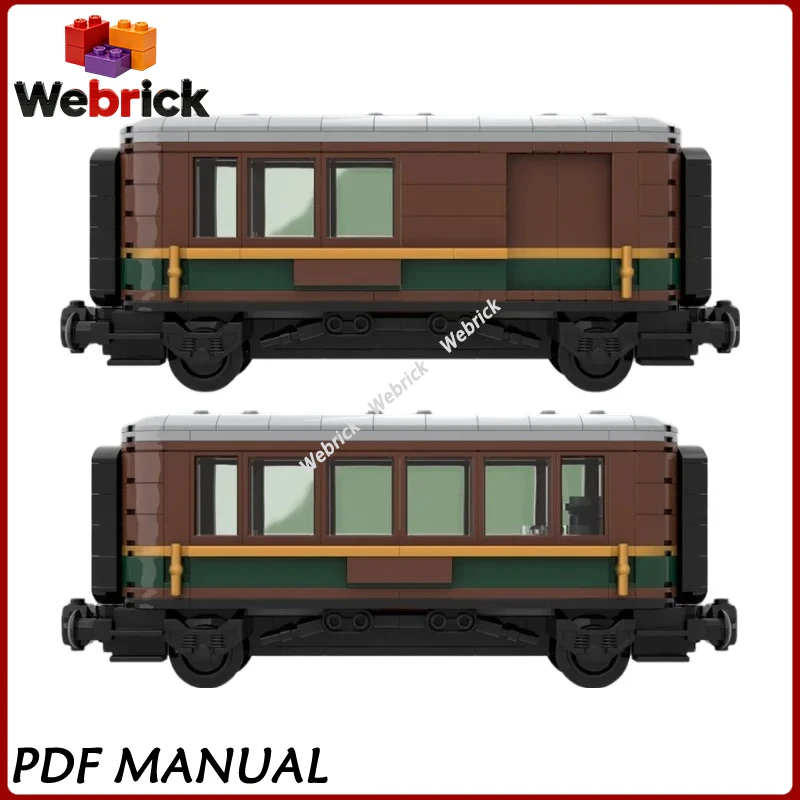Фото Запчасти для модернизации почтового вагона Mail Wagon Deluxe Coach, подходящие для паровоза 60511, модель для сборки из кирпичиков MOC, городская железная дорога, демонстрационная модель №3