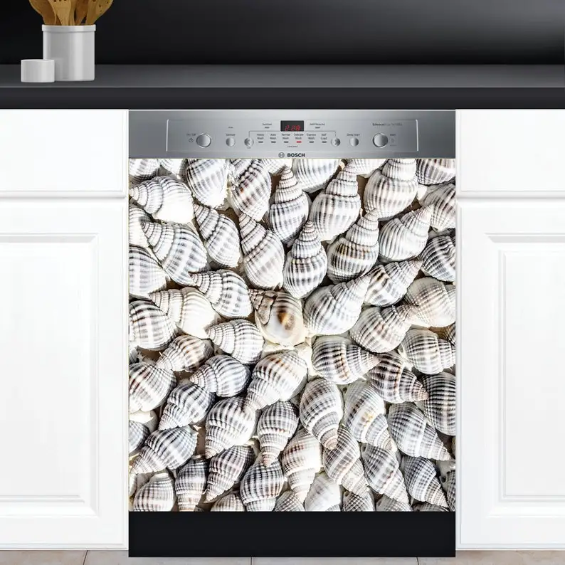 

Dishwasher Cover Choose Magnet Or Vinyl Decal Sticker, Marine Shell Art Design D0206- choose your type from the menu.