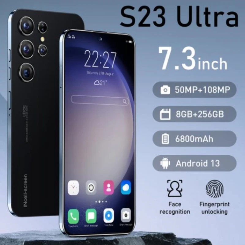 

s23 ultra global version original S23 Ultra Smart Phone 7.3 inch Full Screen Cell Phone Mobile Phones Global Version Celulares