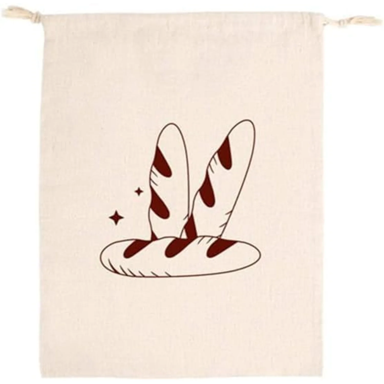 Абрикосовая льняная сумка для хлеба хлопковая подарочная холщовая на шнурке 15 75