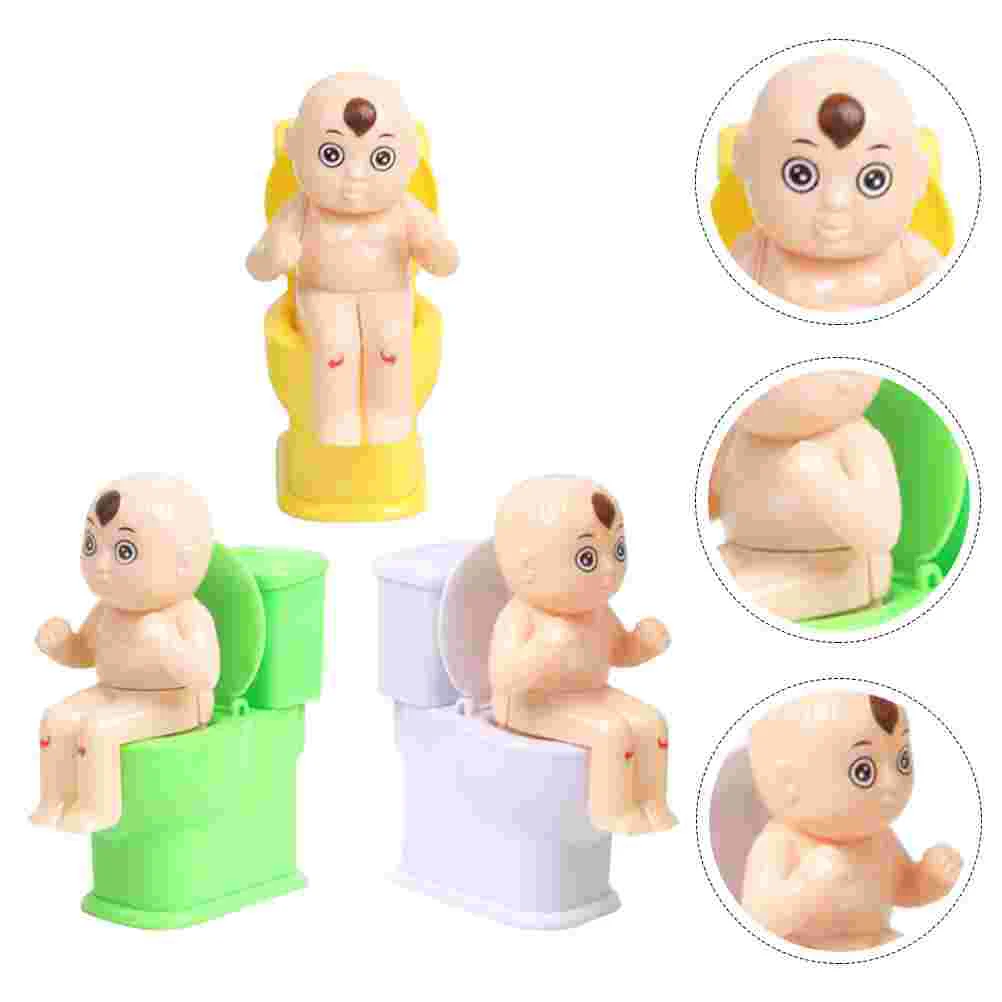 

3 Pcs Halloween Gifts Toilet Closestool Toy Trick Little Boy Kids Plaything Baby